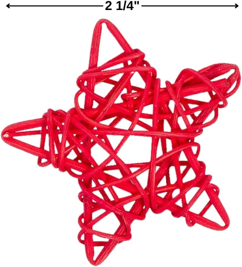 image:imageFun Express Patriotic Mini Rattan Stars 12 Pieces