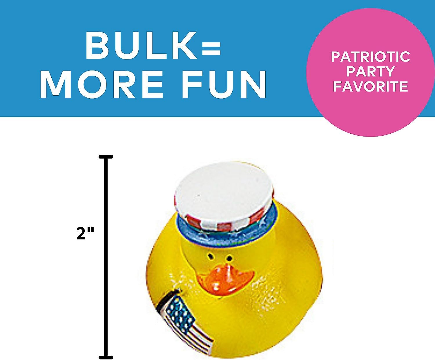 image:imageFun Express Patriotic Rubber Ducks Bulk 120 Pc Mini Duckies for Jeeps Cruise Ship Hiding amp Parade Throws Red White Blue Tiny Plastic Ducks for 4th of July Memorial Day amp Summer Celebrations