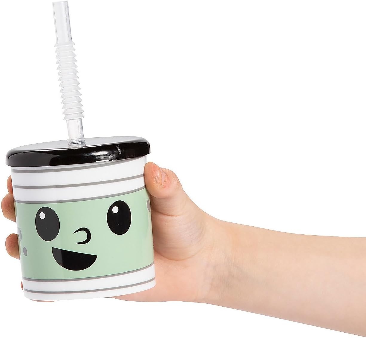 image:imageFun Express Reusable Halloween Cups with Lids and Straws 7 oz Plastic Cups for Kids 12 Pcs