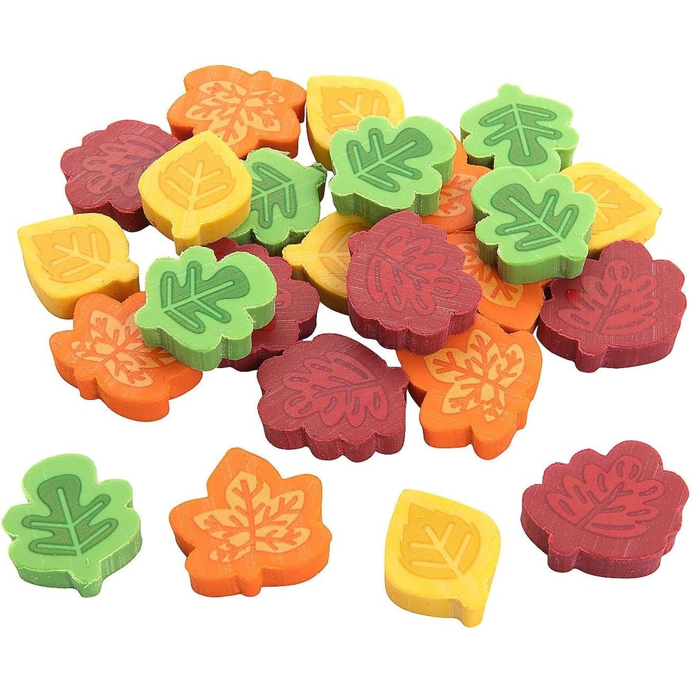 image:imageBulk Mini Fall Leaf Eraser Assortment Classroom Handouts Party Favors and Stationary 144 Pieces