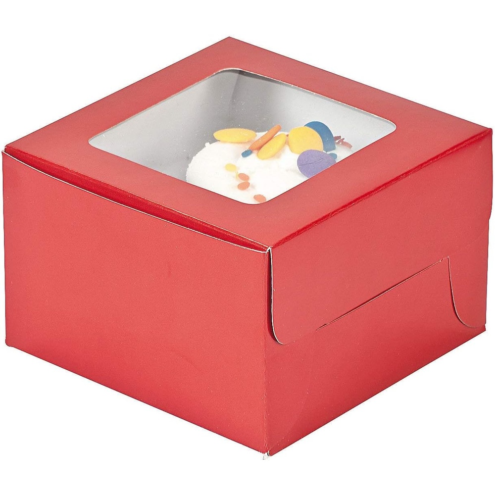 image:imageFun Express Red Cupcake Boxes Party Supplies Containers amp Boxes Paper Boxes 12 Pieces