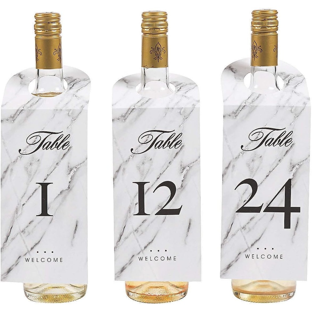 image:imageFun Express Wine Bottle Tag Table Numbers for Wedding Party Supplies Favors Placecards And Holders Wedding 25 Pieces