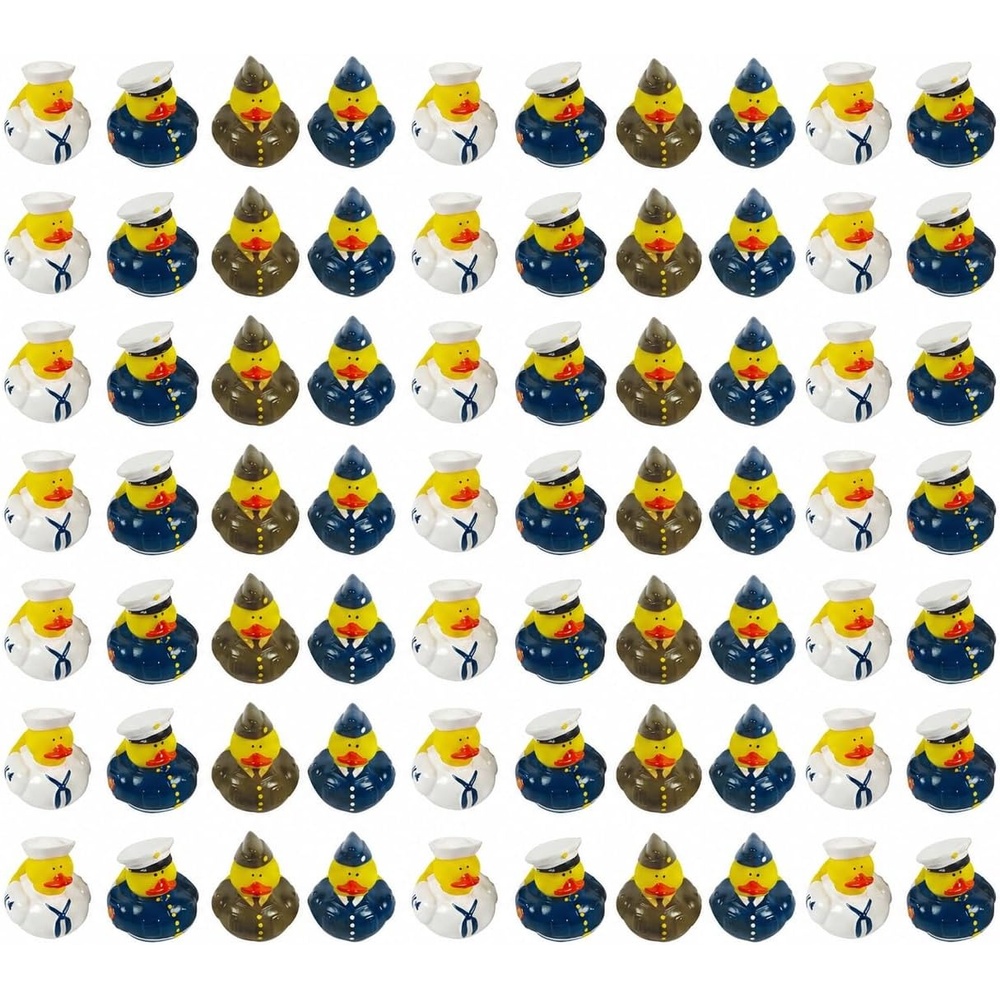 image:imageFun Express Armed Forces Rubber Ducks Bulk 120 Pc Vinyl 2 Inch Memorial Day 4th of July and Veterans Day Party Favors