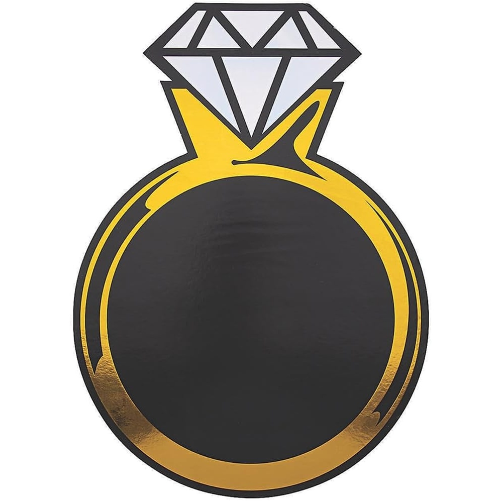 image:imageFun Express Diamond Ring Cardboard Decoration  Sparkling Party Decor for Engagement Parties Bridal Showers Weddings Anniversaries and Special Celebrations  Glamorous Event Accent  1 Piece