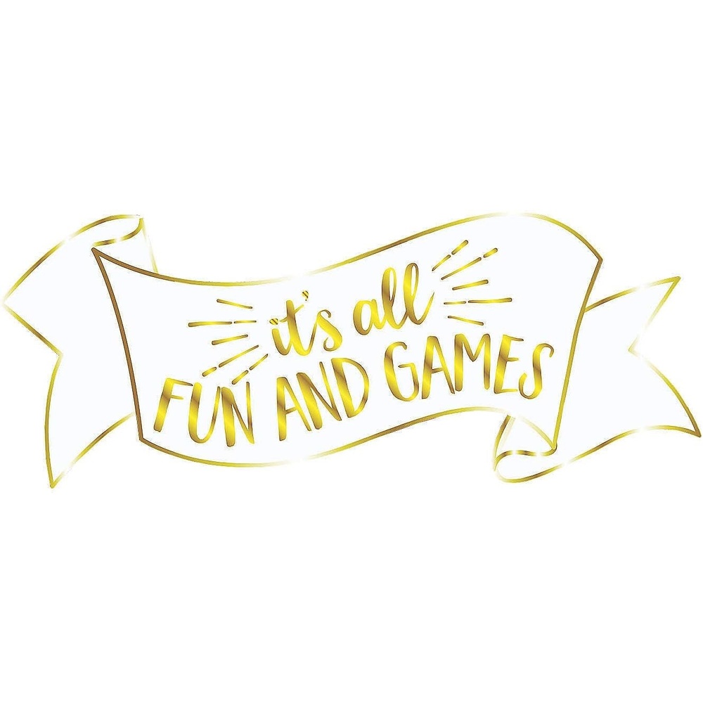 image:imageFun Express Its All Fun amp Games Table Sign Playful Party Decor for GameThemed Events Birthday Parties and Celebrations Bold Colorful Design Perfect for Table Settings Photo Booths 1 Piece