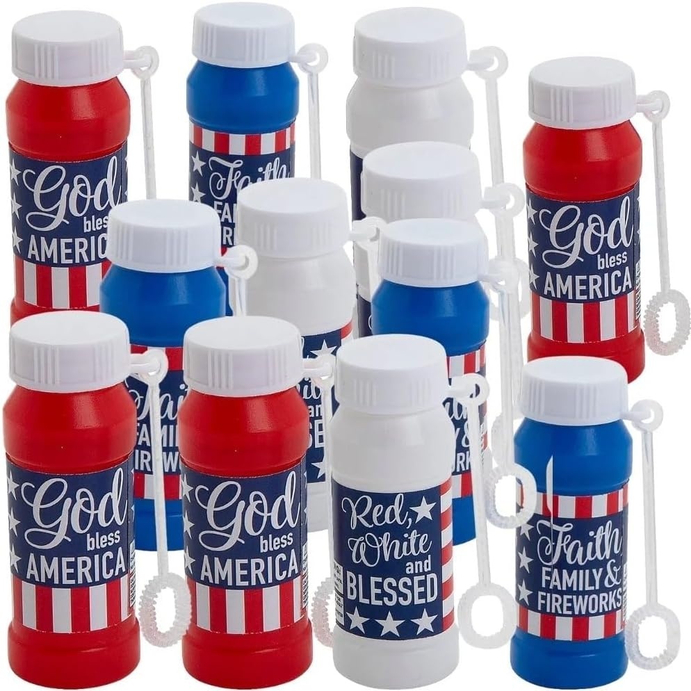 image:imageFun Express One Nation Under God Bubble Bottles 12 Pieces