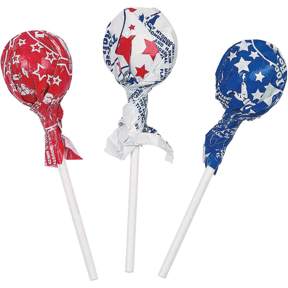 image:imageFun Express Tootsie Pops Lollipops Bulk 15 Pack Patriotic Red White and Blue Candy Suckers Individually Wrapped for Kids 4th of July Party Favor Candy for Goodie Bags amp Parade Candy