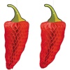 Red Chili Pepper Tissue Decor – Set of 3 – Hangning Cinco de Mayo Party Decor