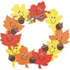 Smile Face Leaves Wreath Craft Kit – Crafts for Kids and Fun Home Activities