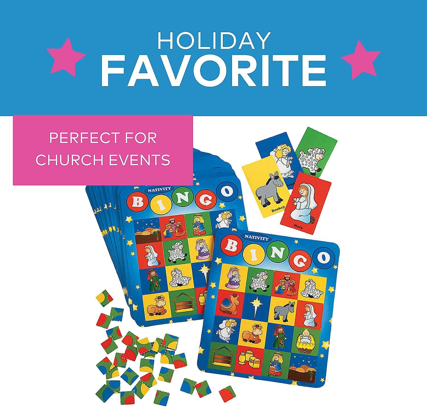 image:imageFun Express Nativity Bingo for Christmas Toys Games Carnival 22 Pieces