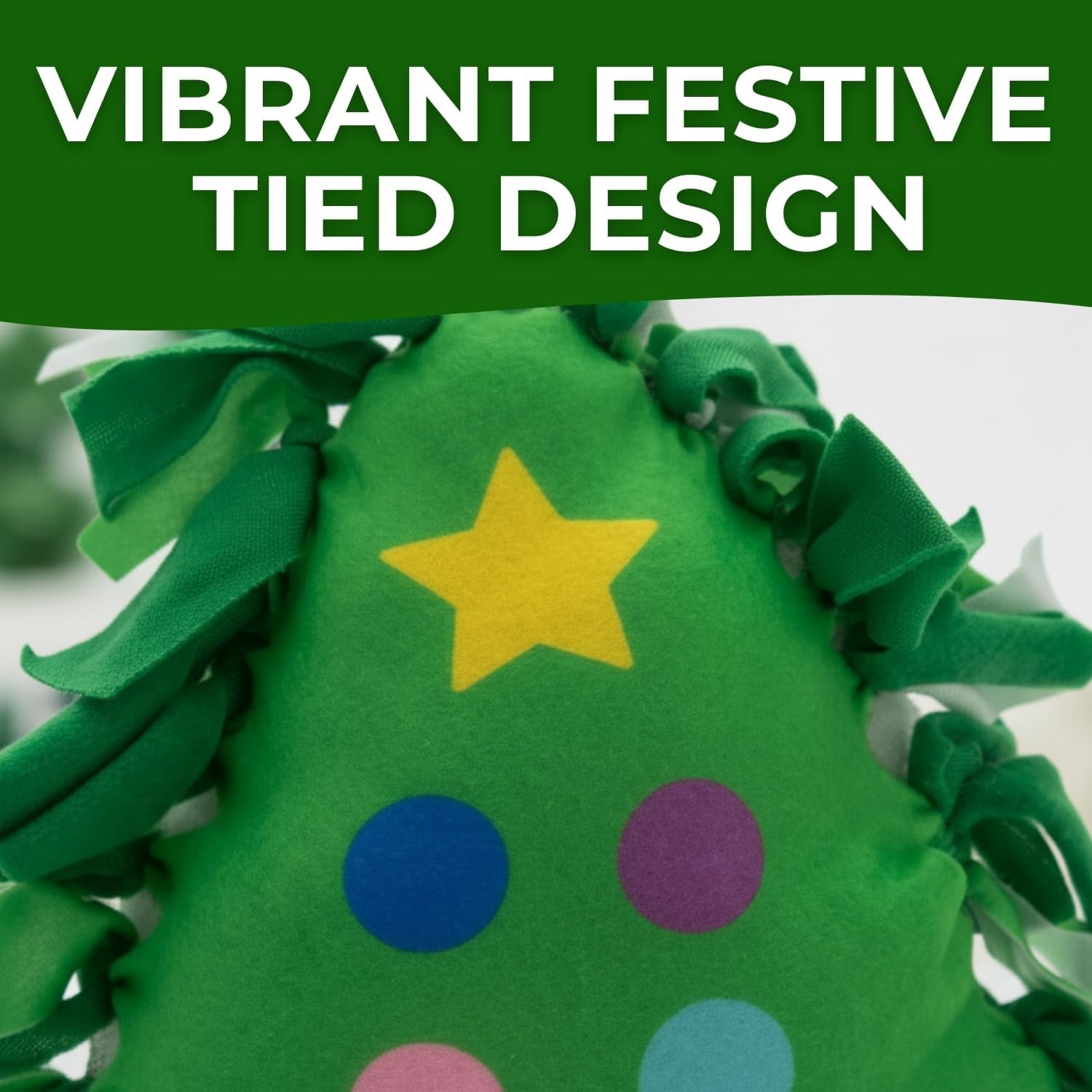 image:imageFun Express 13 34 x 15 Christmas Tree Fleece Tied Pillow Craft Kit Makes 6