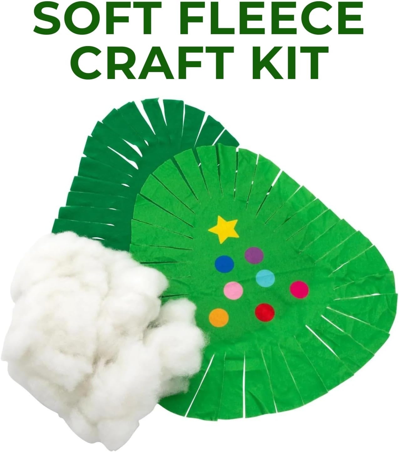 image:imageFun Express 13 34 x 15 Christmas Tree Fleece Tied Pillow Craft Kit Makes 6