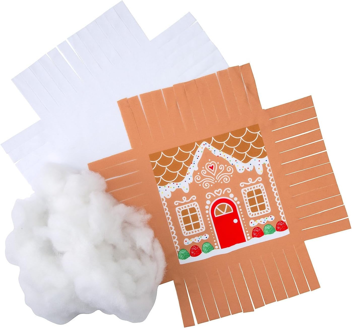 image:imageFun Express 16 12 x 16 12 Gingerbread House Fleece Tied Pillow Craft Kit Makes 6