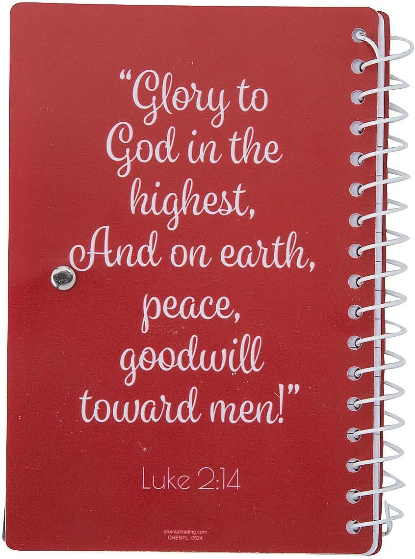 image:imageFun Express 4 12 x 6 Religious Christmas Spiral Notepads with Pen for 12