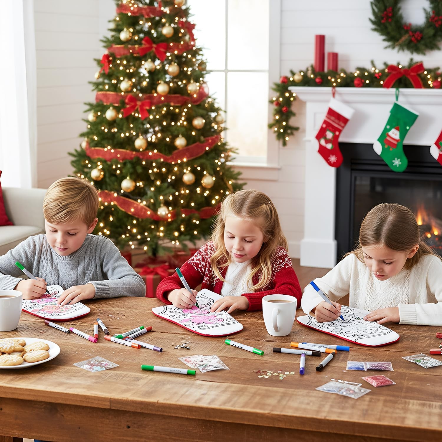 image:imageFun Express Color Your Own Gingerbread Christmas Stockings 12 Pc