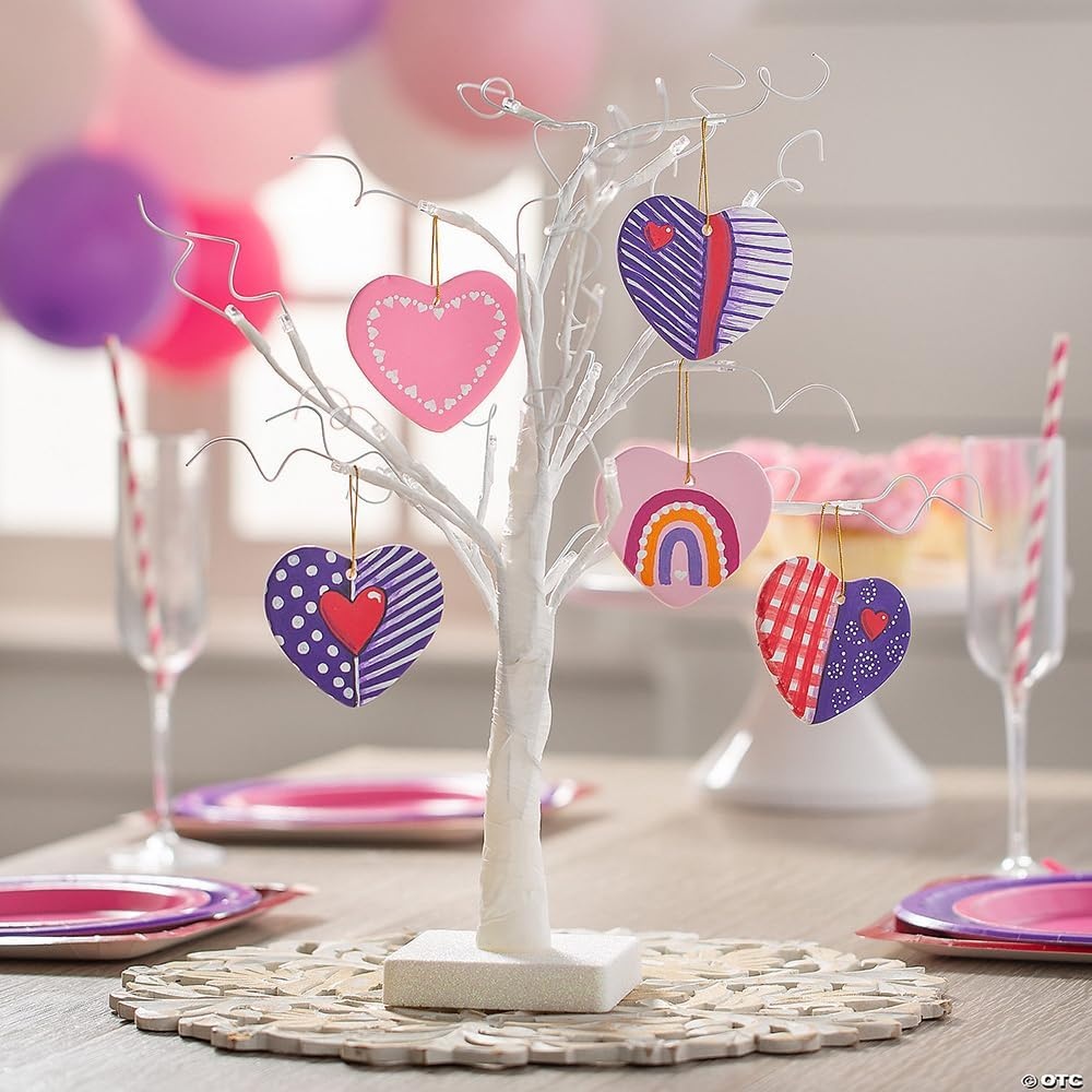 image:imageFun Express DIY Ceramic Heart Ornaments 12 Pieces