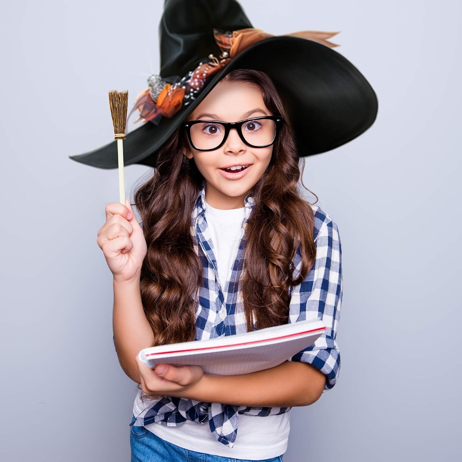 image:imageFun Express Wood Witchs Broom Novelty Pens 2Pack 48 Count Great for HalloweenThemed Costumes Parties and Activities