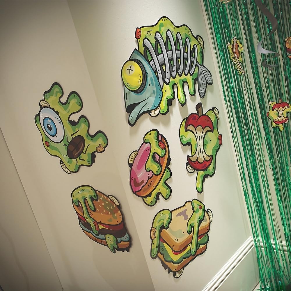 image:imageJumbo Gross Slime Cutouts Party Decor 6 Pieces