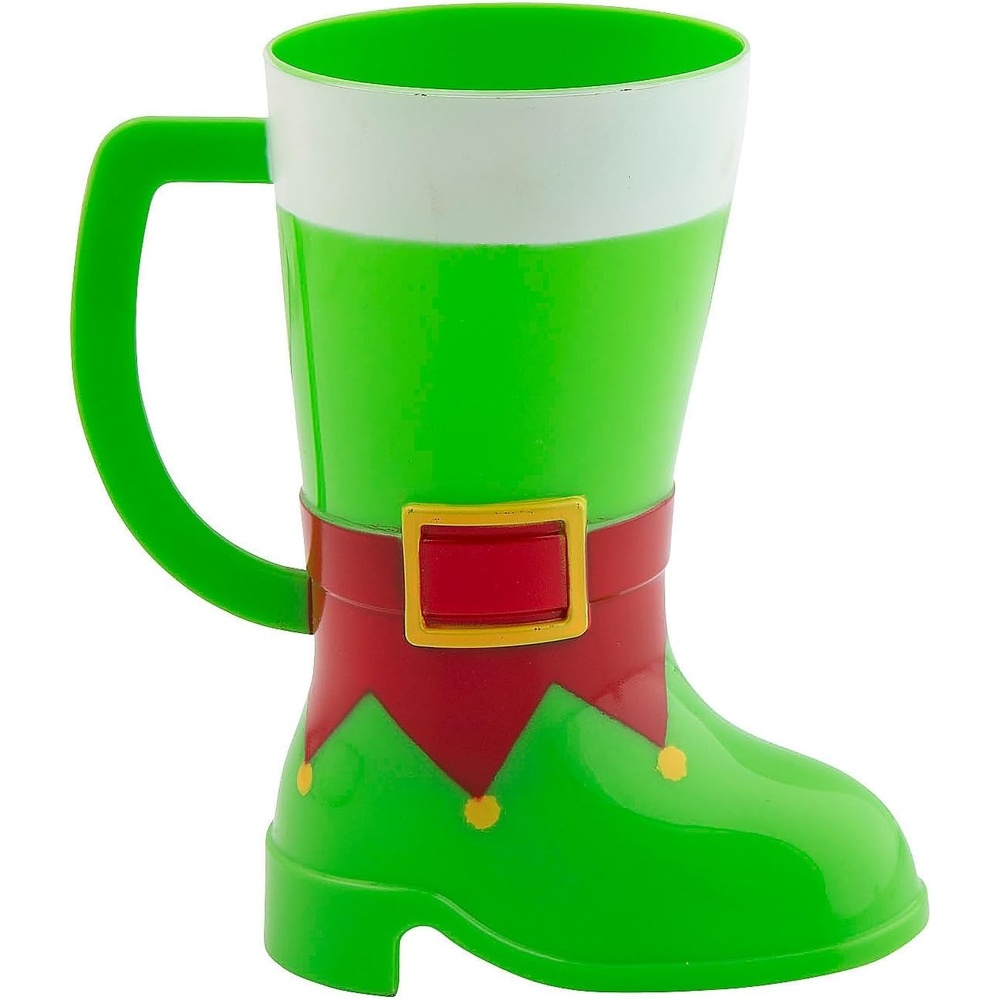 image:image10 oz Elf Boot BPAFree Plastic Mugs 12 Count