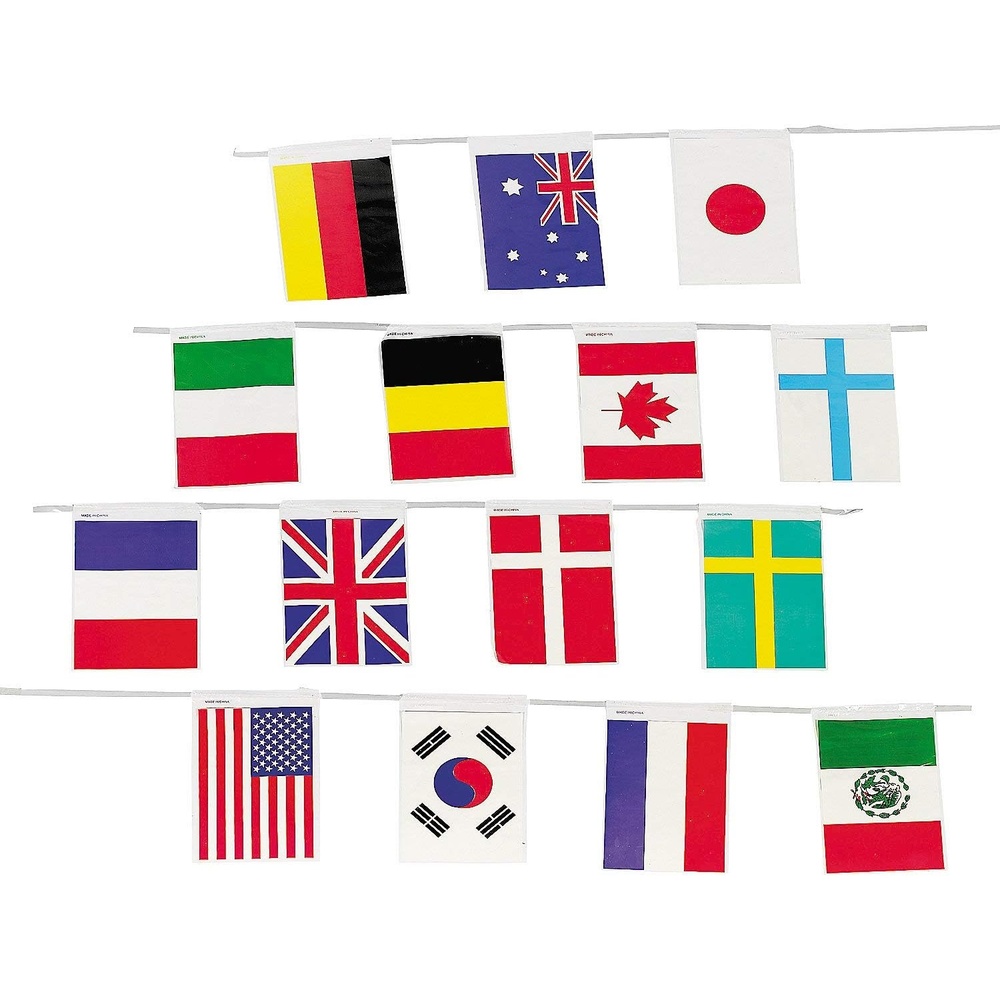 image:imageFun Express  Flag Of All Nations Line Of Flags for Party  Hanging Decor  Pennants  Party  VBS 2026 Vacation Bible School SuppliesDecor  1 Piece