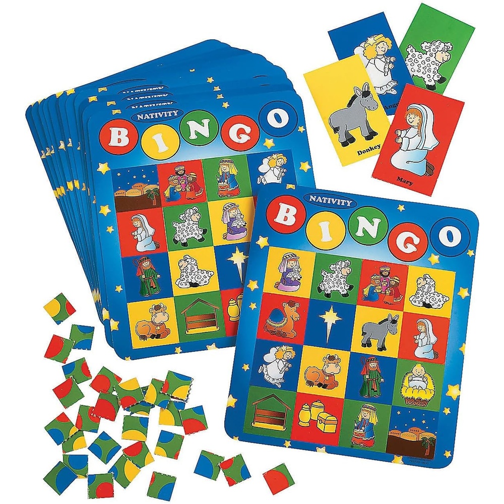 image:imageFun Express Nativity Bingo for Christmas Toys Games Carnival 22 Pieces