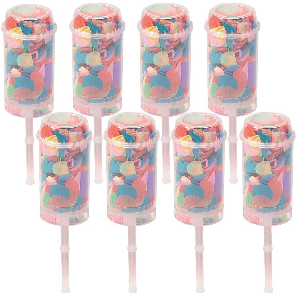 image:imageFun Express Push Up Confetti Poppers for Wedding Party Supplies Licensed Tableware Misc Licensed Tableware Wedding 8 Pieces