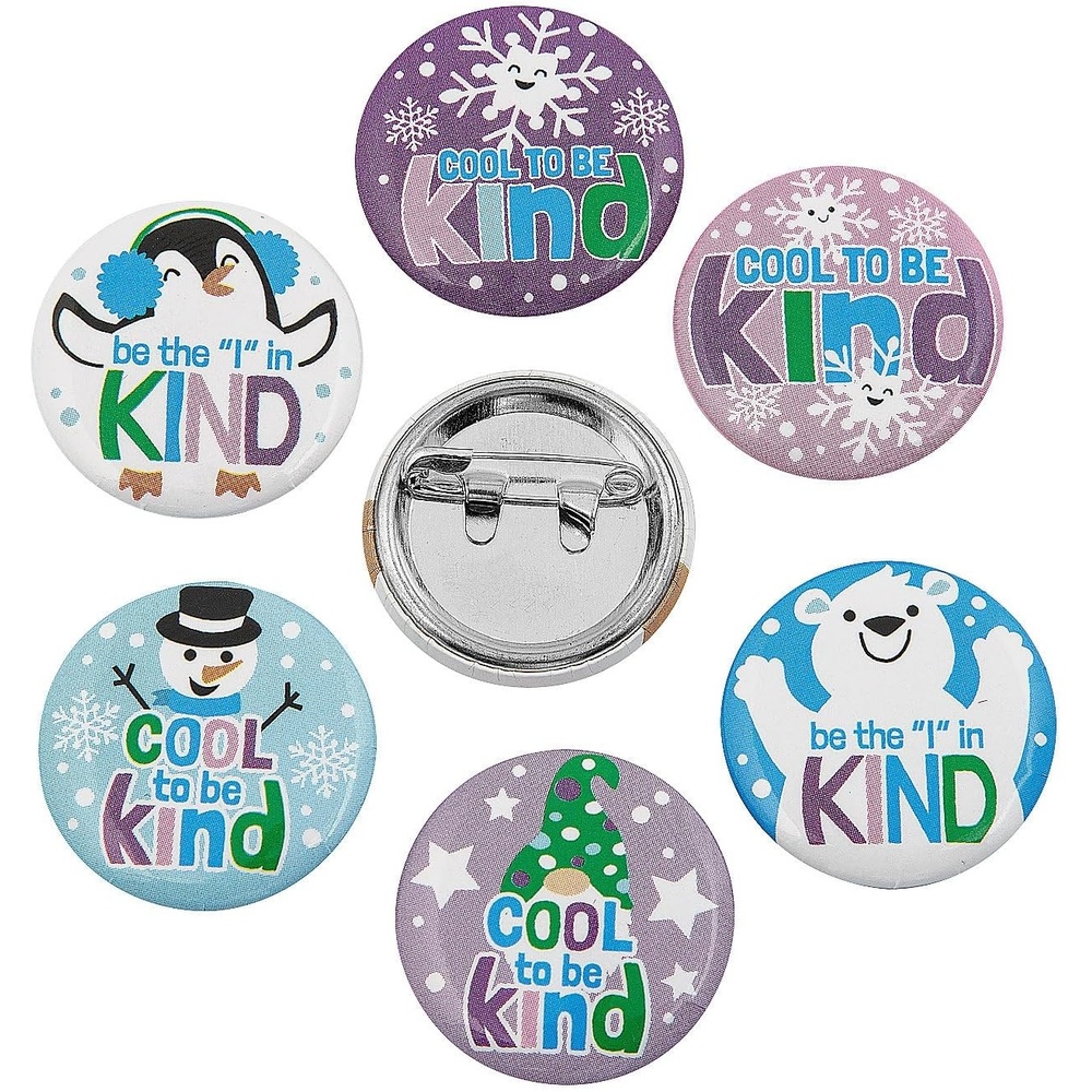 image:imageFun Express 1 Bulk 48 Pieces Mini Cool to Be Kind Multicolor Metal Buttons VBS 2026
