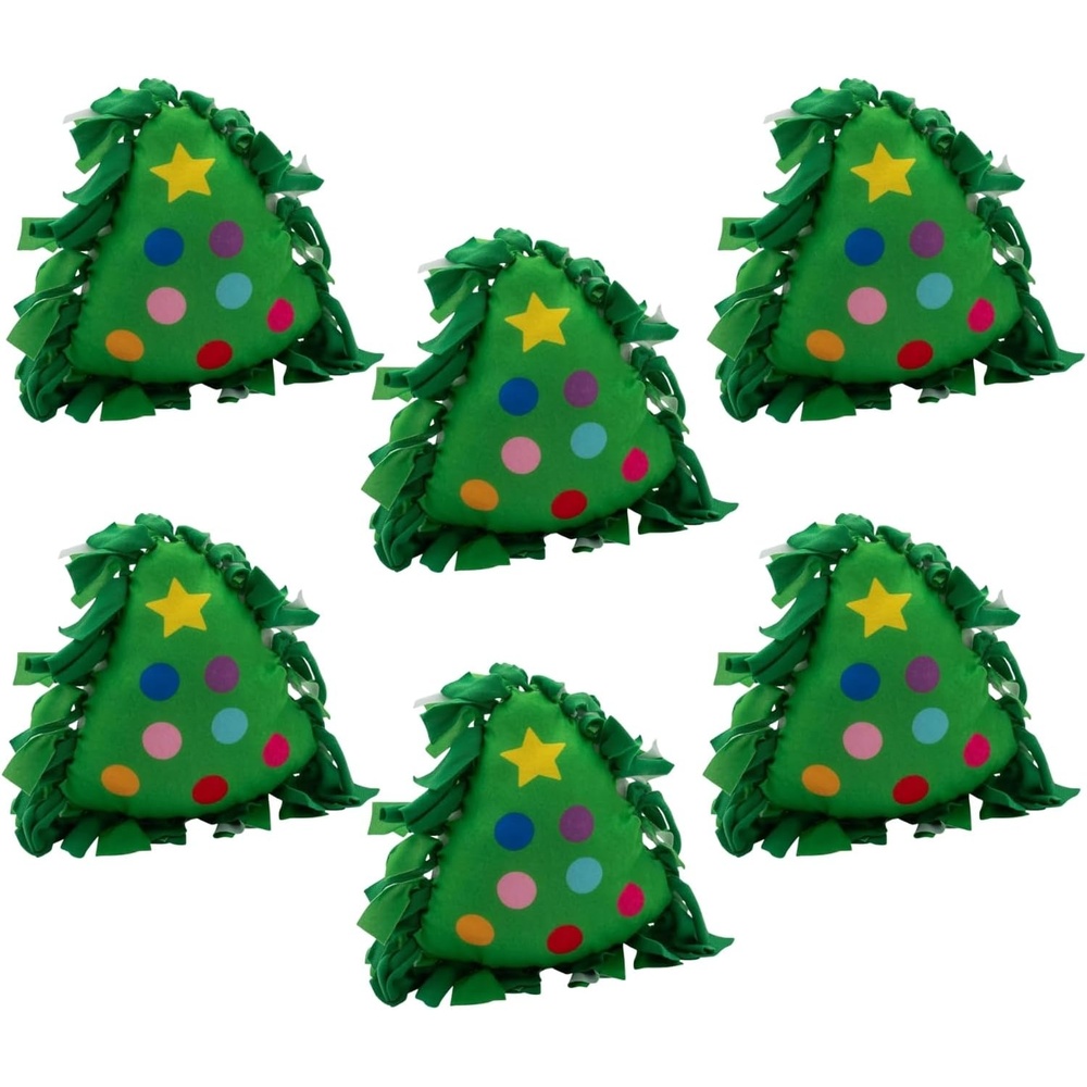 image:imageFun Express 13 34 x 15 Christmas Tree Fleece Tied Pillow Craft Kit Makes 6