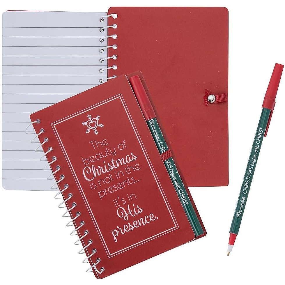 image:imageFun Express 4 12 x 6 Religious Christmas Spiral Notepads with Pen for 12