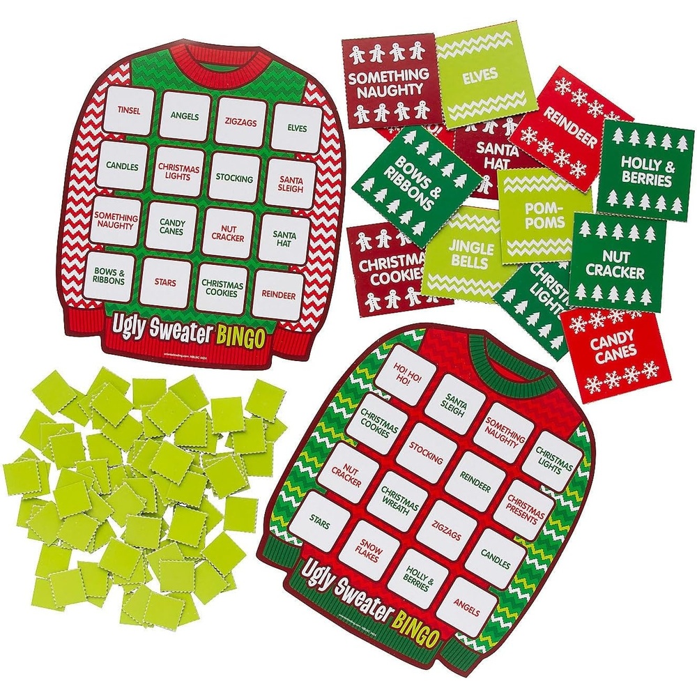image:imageFun Express 6 x 7 Ugly SweaterShaped Cardstock Bingo Game for 16