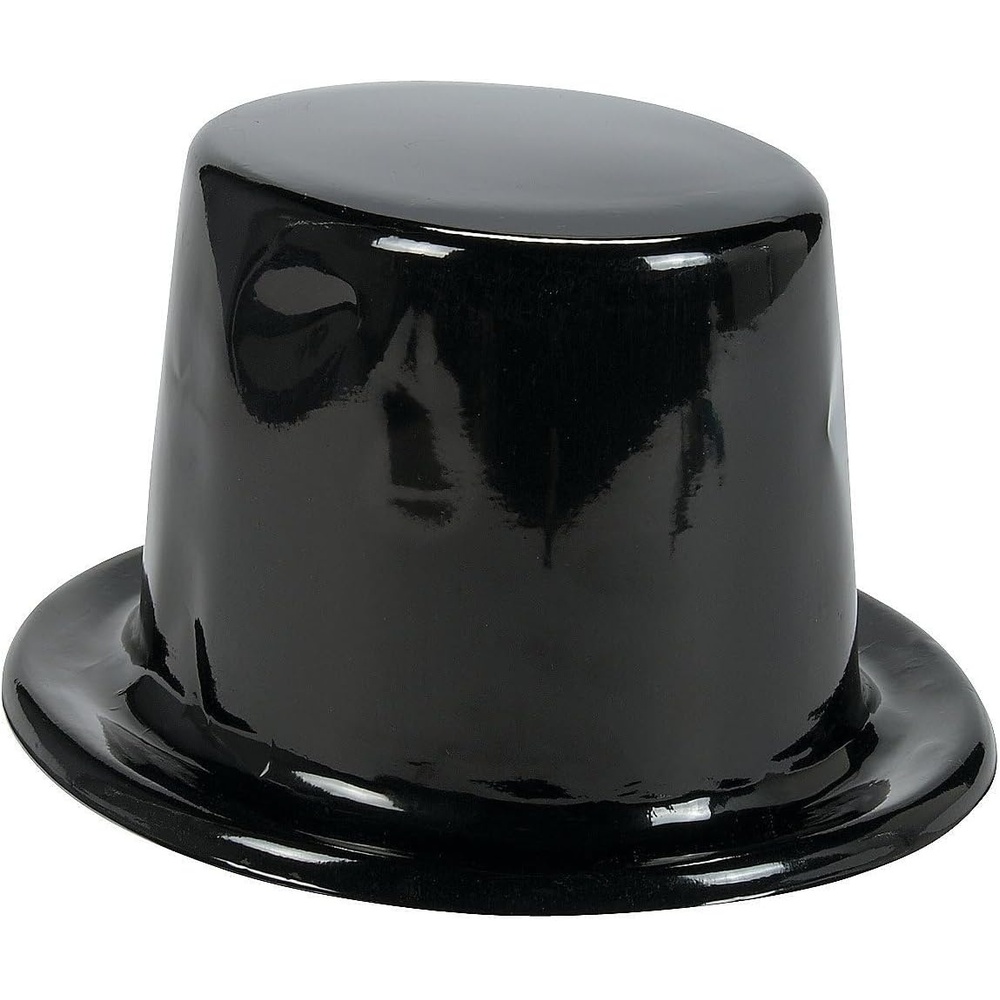 image:imageFun Express Black Top Hat for Kids 12 Pack Funny Party Hats for Birthday Costume Dress Up Mini Plastic Top Hats Bulk for Photo Booth Props Silly Novelty Hats for Children amp Toddlers