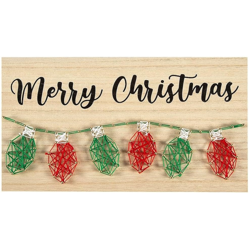 image:imageFun Express Christmas Lights String Art Craft Kit
