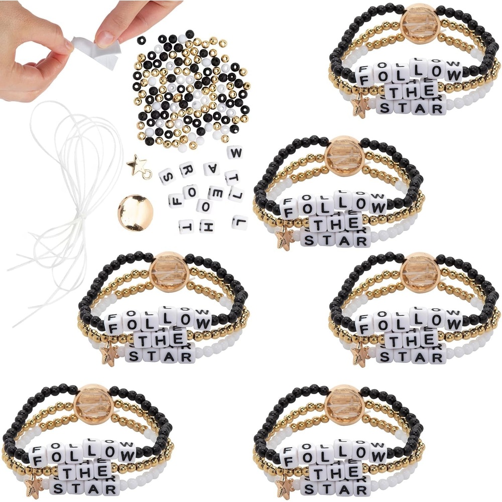 image:imageFun Express Follow The Star Beaded Bracelet Craft Kit 6 Sets Perfect Sunday School amp Christmas Church Activities for Kids