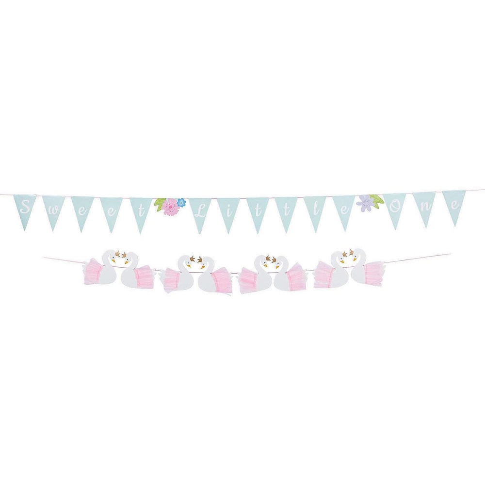 image:imageSweet Swan Paper Garland Decoration Party Decor 2 Pieces