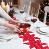 Red Felt Poinsettia Table Runner