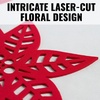 Red Felt Poinsettia Table Runner