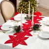 Red Felt Poinsettia Table Runner