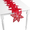 Red Felt Poinsettia Table Runner