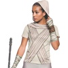 Women’s Rhinestone Rey Tan Polyester Costume T-Shirt (Medium) – 1 Pc – Perfect for Themed Parties