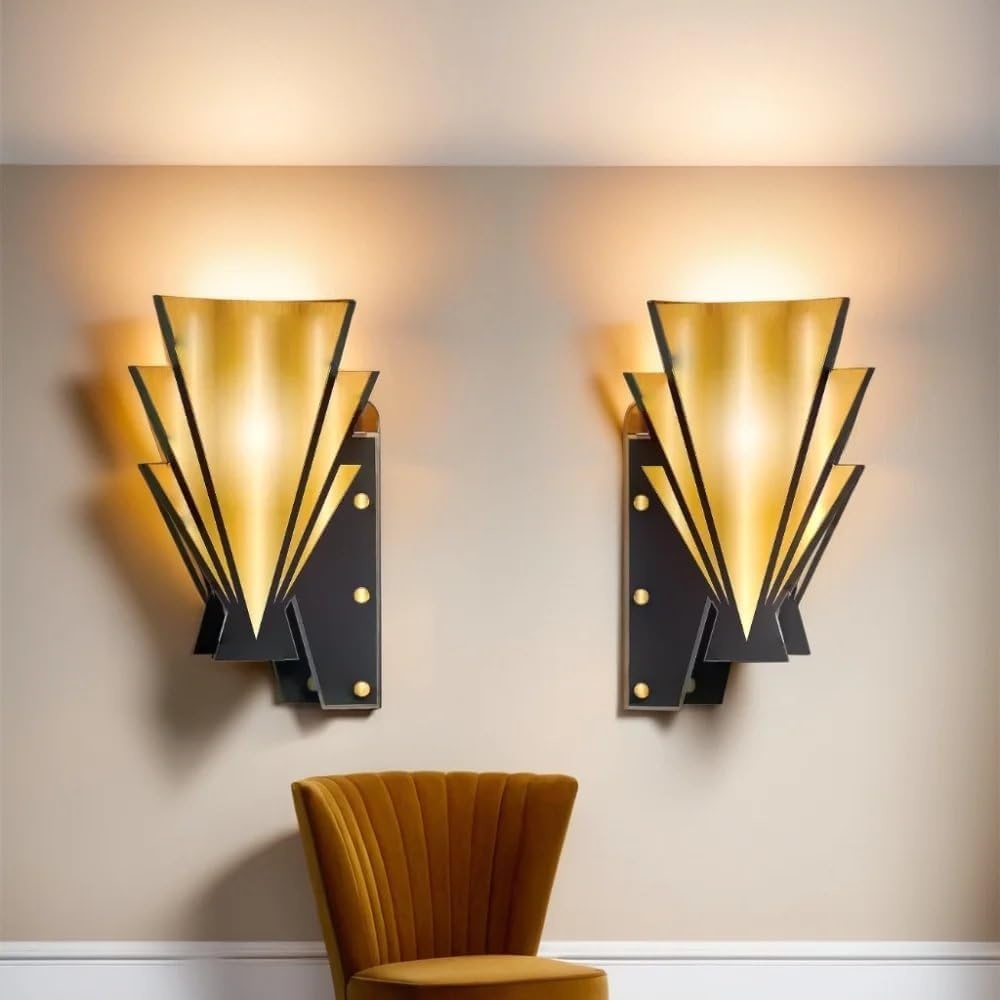 image:image3D Roaring 20s Faux Wall Sconces Party Decor 2 Pieces