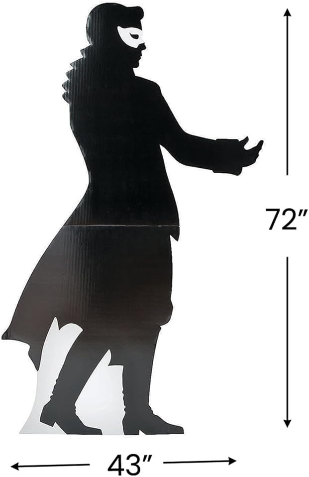 image:imageFun Express Masquerade Ball Monsieur Silhouette Stan Party Decor Large Decor Floor Stand Ups 1 Piece