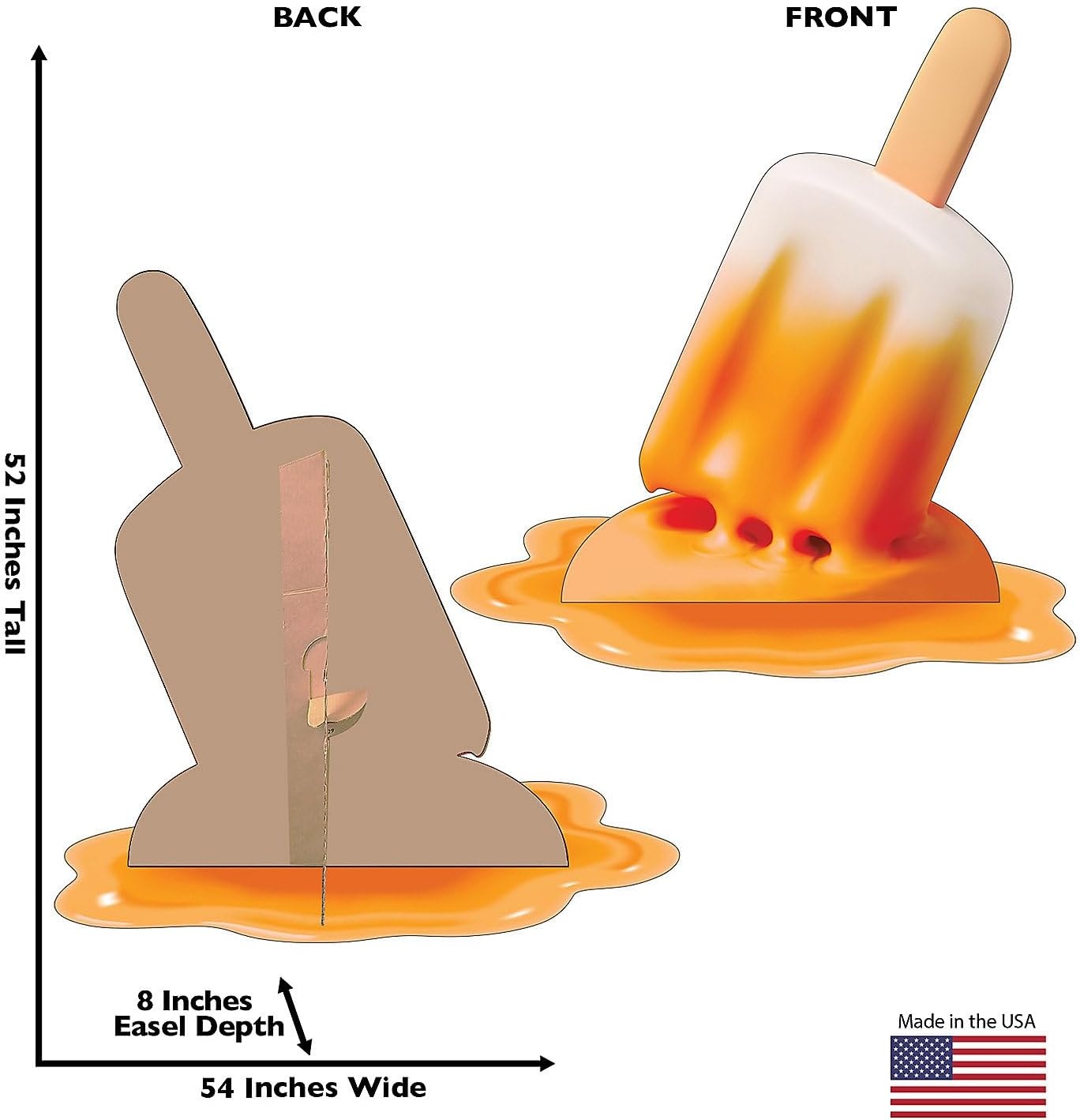 image:imageFun Express 54 x 52 Melting Ice Pop Cardboard Cutout StandUp with Easel