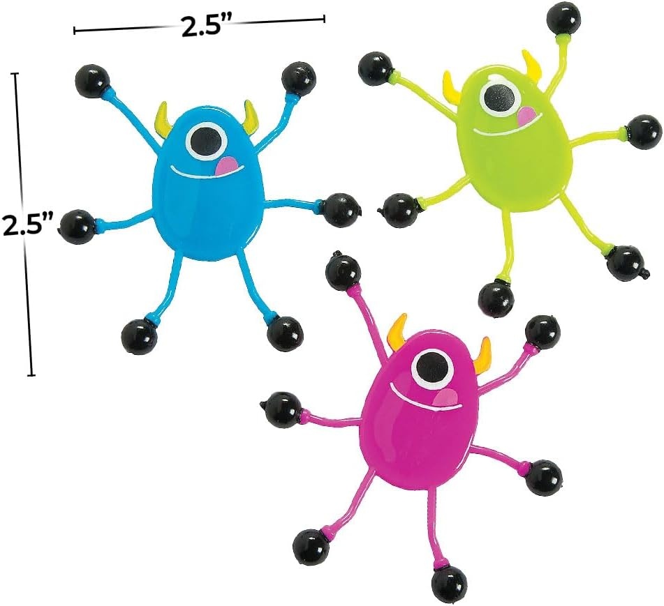 image:imageFun Express Monster Wall Tumbler Toys Set of 12 Halloween Handouts and Party Favors