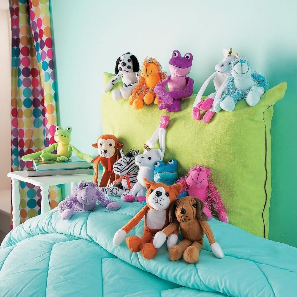 image:imageFun Express Plush Long Arm Stuffed Frogs Toys VBS 202612 Pieces