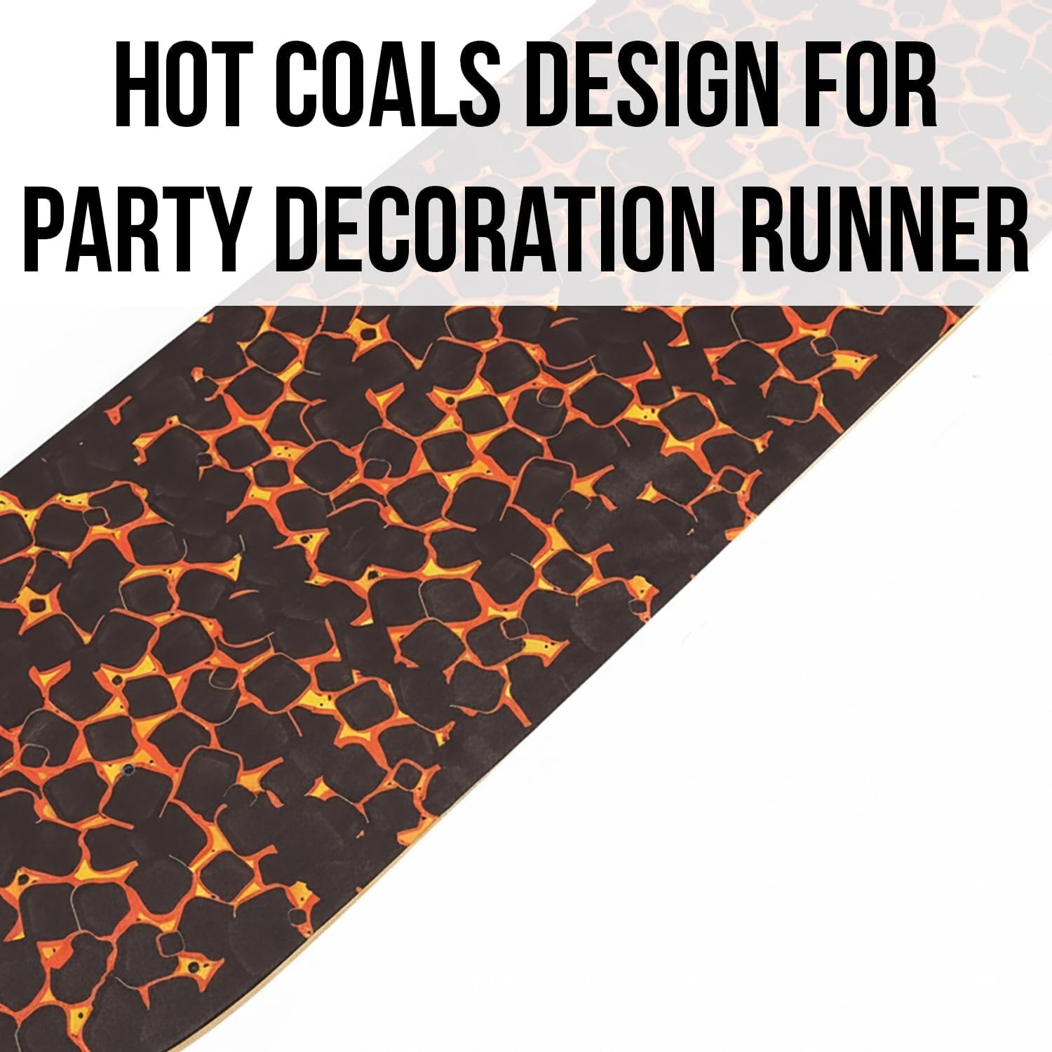 image:imageHot Coals Fire Walk Aisle Runner 10 feet Long Party Decor