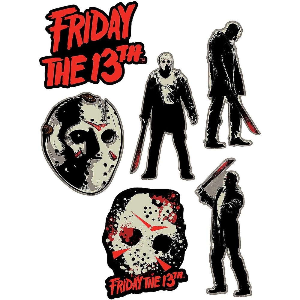 image:image15 34 23 Friday The 13th Jason Voorhees Cardstock Wall Cutouts 6 Pieces