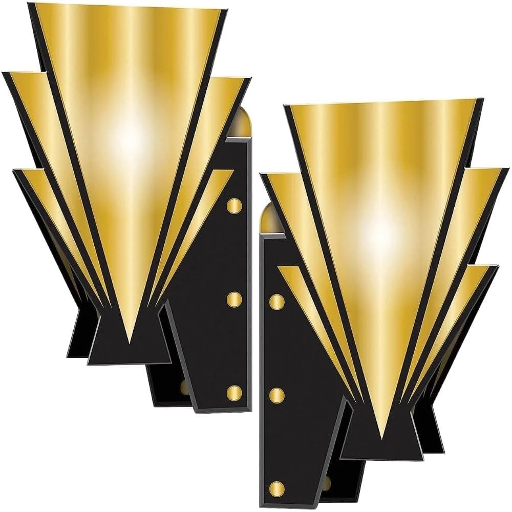 image:image3D Roaring 20s Faux Wall Sconces  Party Decor  2 Pieces