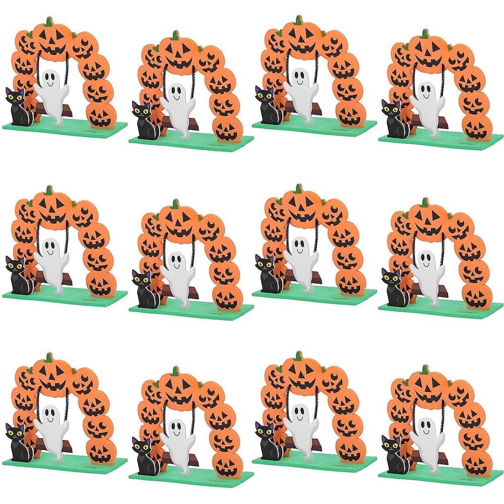 image:image6 14 x 6 12 3D Halloween Scene Ghost on a Bench Foam Craft Kit  Makes 12