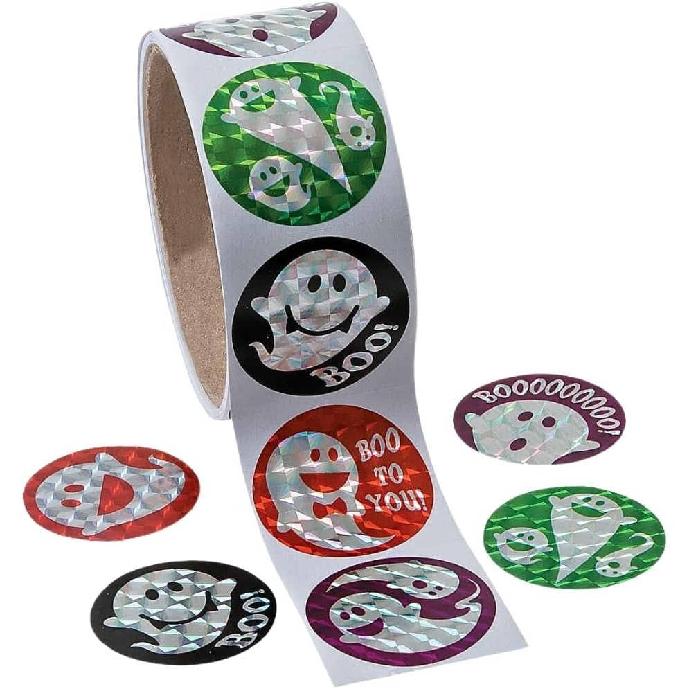 image:imageFun Express Prism Ghost Roll Stickers for Halloween Stationery Stickers Stickers Roll Halloween 1 Piece