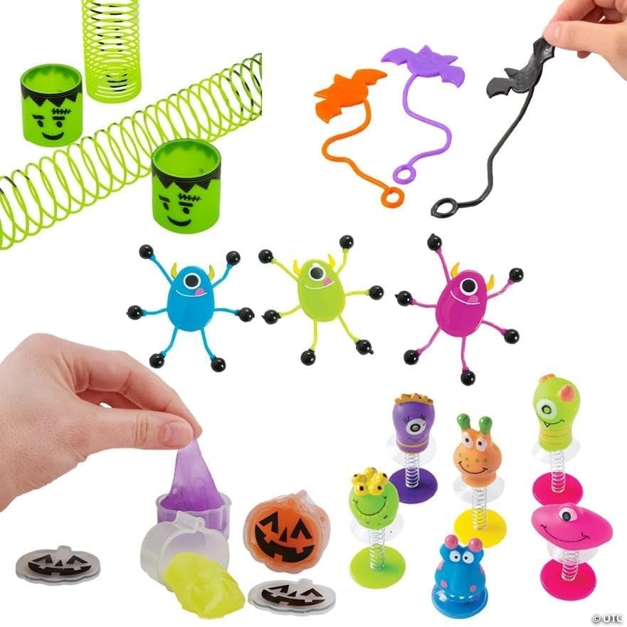 image:imageFun Express 1 14  2 12 Bulk 84 Pieces Value Halloween Icon Toy Assortment Kit